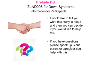 Prelude DS ELND005 for Down Syndrome