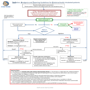 Sedation, Analgesia and Tapering Guidelines for Endotracheally