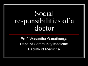 Social Responsibilities of a Doctor Presentation