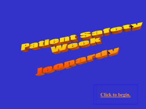 Medication Safety Jeopardy: Errors, Rights, and Reconciliation