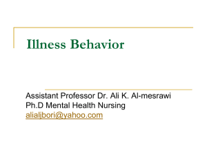 Illness Behavior: Stages and Responses