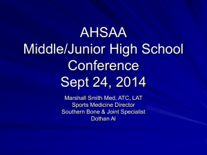 AHSAA Medical Issues