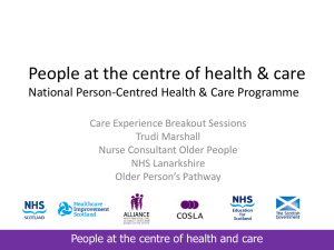 People at the centre of health & care National Person