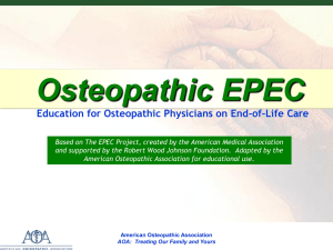 Osteopathic EPEC Module 10 - American Osteopathic Association