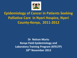 Epidemiology of Cancer