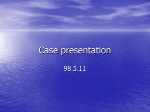 Case presentation