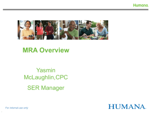 Medicare Risk Adjustment (MRA) Overview for Providers