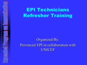 Training of Trainers For EPI