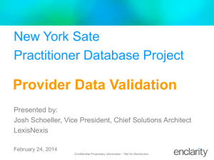 Provider Data - HealtheConnections