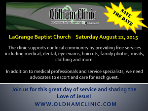 Save The Date Slide - The Oldham Clinic