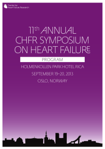 11th AnnuAl chfr symposium on heart failu