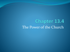 The Power of the Church in the Middle Ages