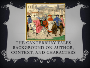 Canterbury Tales: Chaucer, Context, and Characters