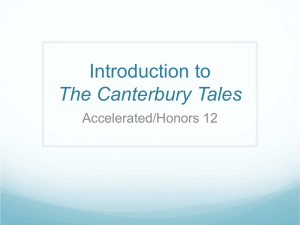 Introduction to The Canterbury Tales