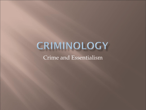 CRIMINOLOGY