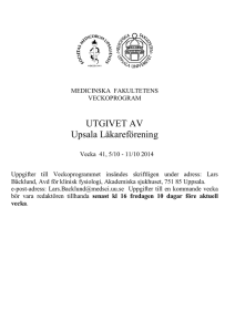 Vecka 41, 2014 - Upsala läkareförening