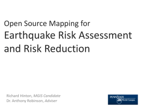 Open Source Mapping for Earthquake Risk Assessment