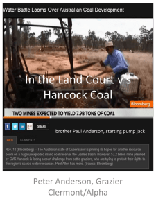 Peter Anderson - Grazier in the land court vs Hancock Coal