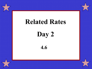 4.6 Related Rates Day 2