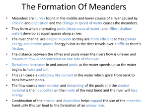 Meander & Oxbow Lake Formation: River Erosion & Deposition