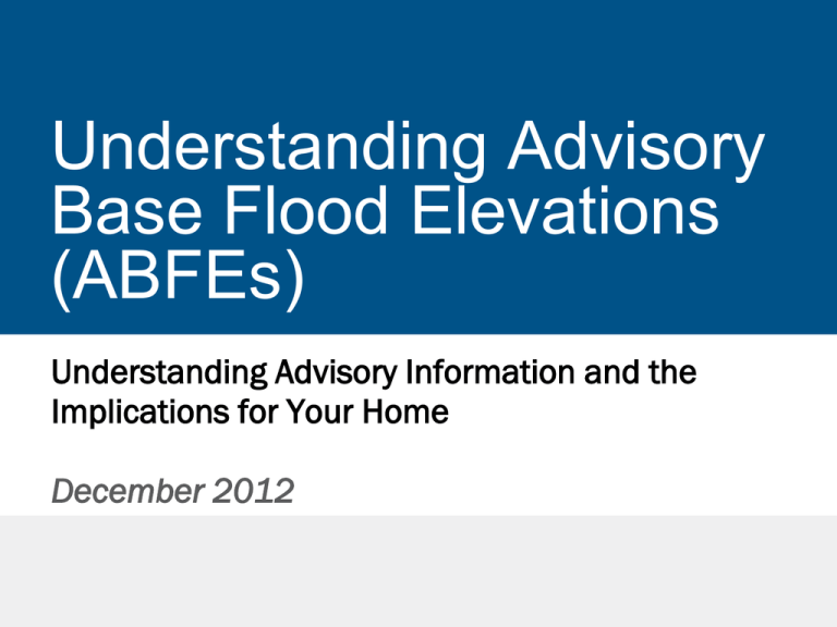 base flood elevation meaning