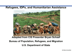 Refugees, IDPs, and Humanitarian Assistance
