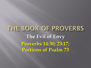 Proverbs 09 - The Evil of Envy