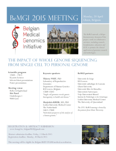 BeMGI 2015 MEETING