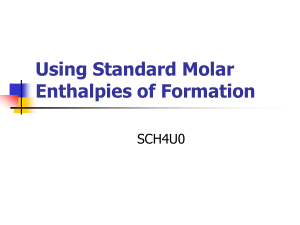 enthalpy of formation lesson