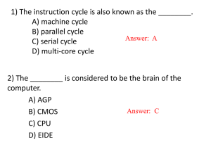 1) The instruction cycle is also known as the ______.