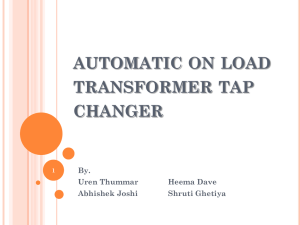 Automatic On Load Transformer Tap Changer Presentation