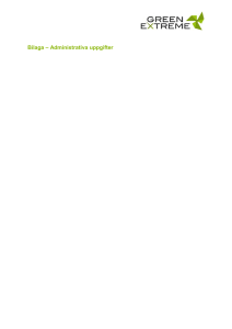 Bilaga – Administrativa uppgifter
