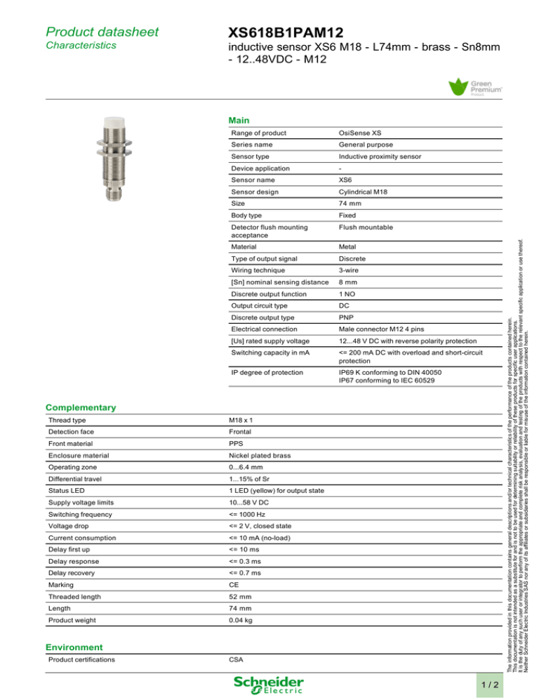 XS618B1PAM12