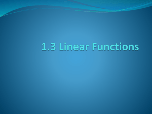 Linear Functions: Algebra Presentation