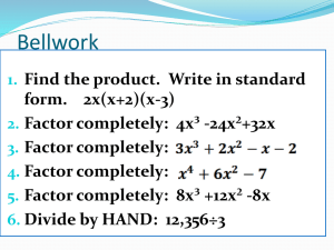 Factor completely - Haiku Learning : Login