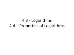 Logarithms & Properties: Math Presentation