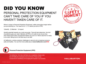 Safety Moment #23 - Personal Protection Equipment