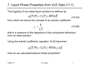 Liquid Phase Properties from VLE Data