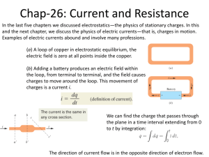 Current and Resistance: Physics Chapter