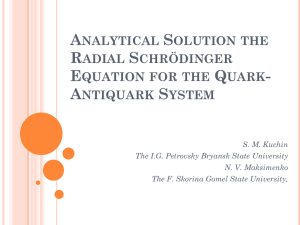 S.Kuchin, Analitical Solution the Radial Schrodinger Equation for the