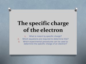 Specific Charge of Electron: Experiments & Equations