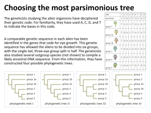Phylogenetic Tree Parsimony: Alien Genetics