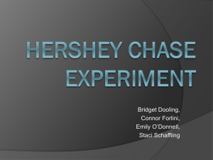 Hershey-Chase Experiment: DNA as Genetic Material