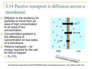 Passive Transport: Diffusion, Osmosis & Cell Environments