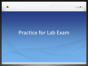 Practice for Lab Exam