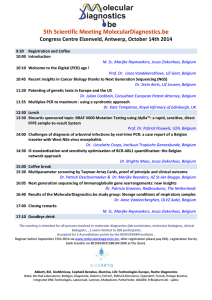 5th Scientific Meeting MolecularDiagnostics.be