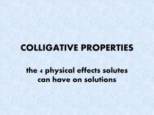 COLLIGATIVE PROPERTIES