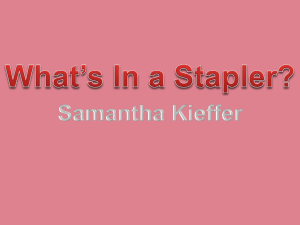 What*s In a Stapler? - Earth Sciences Canada
