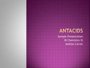 Antacids - CarverChemistry