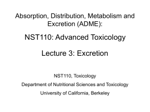 Biliary excretion - University of California, Berkeley